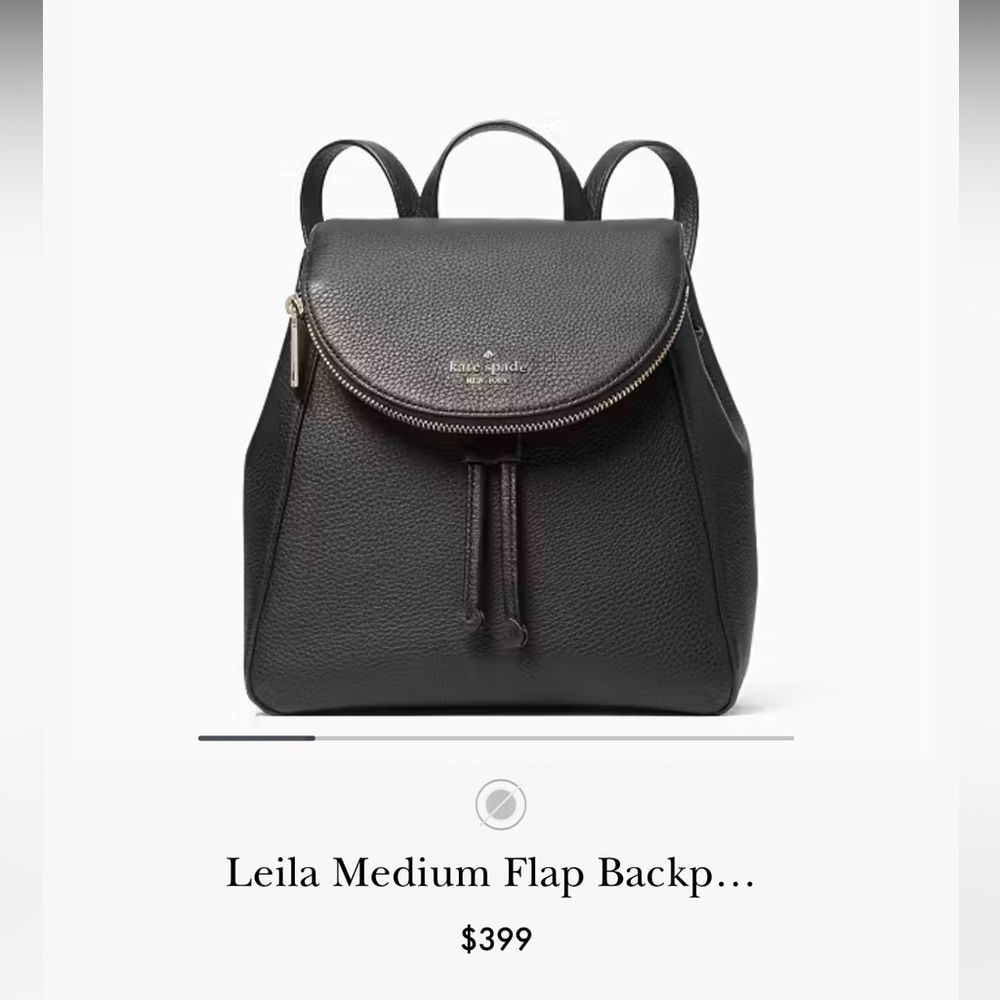 Kate Spade Leila Medium Flap Leather Backpack
